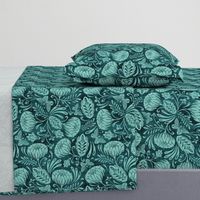 Arabella - Damask Aqua