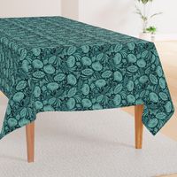 Arabella - Damask Aqua