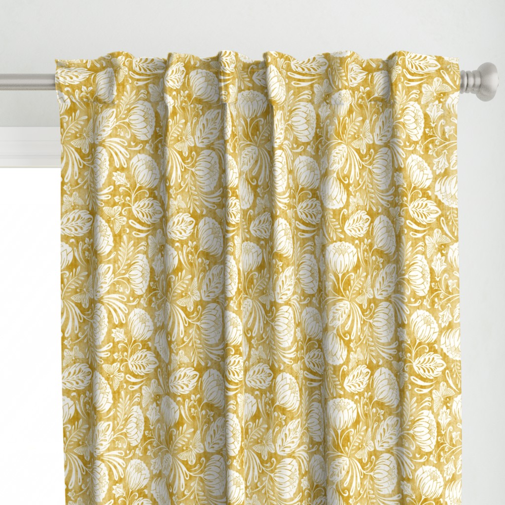 Arabella - Damask Mustard Yellow