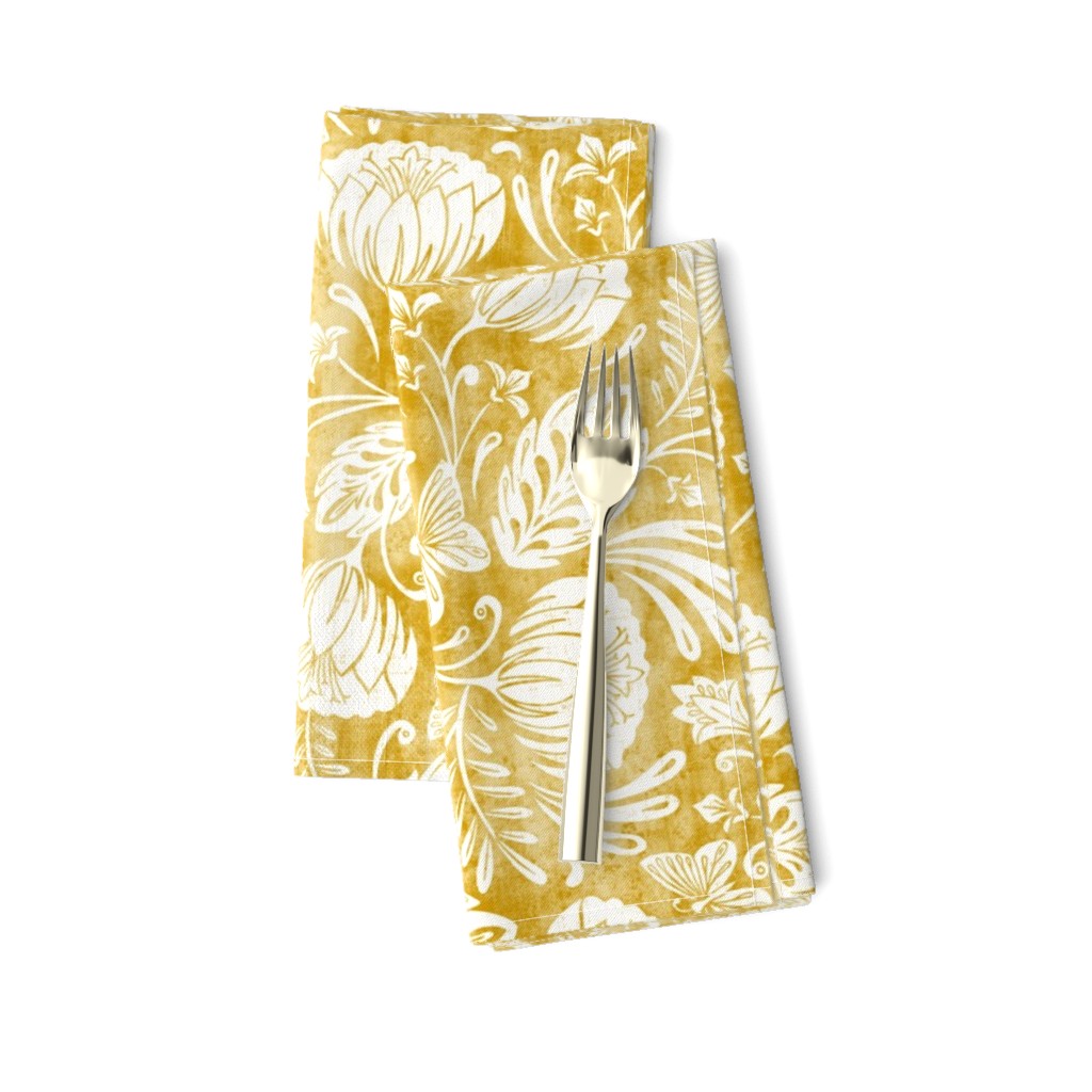 Arabella - Damask Mustard Yellow