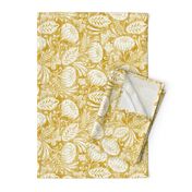 Arabella - Damask Mustard Yellow