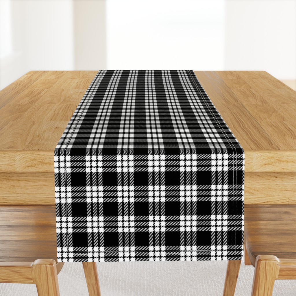 MacFarlane Black + White Tartan Modern