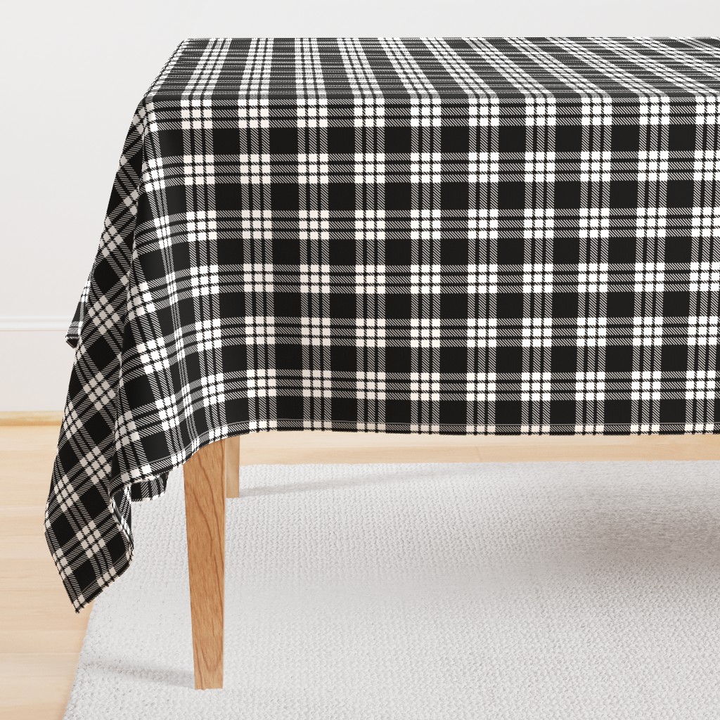 MacFarlane Black + White Tartan Modern