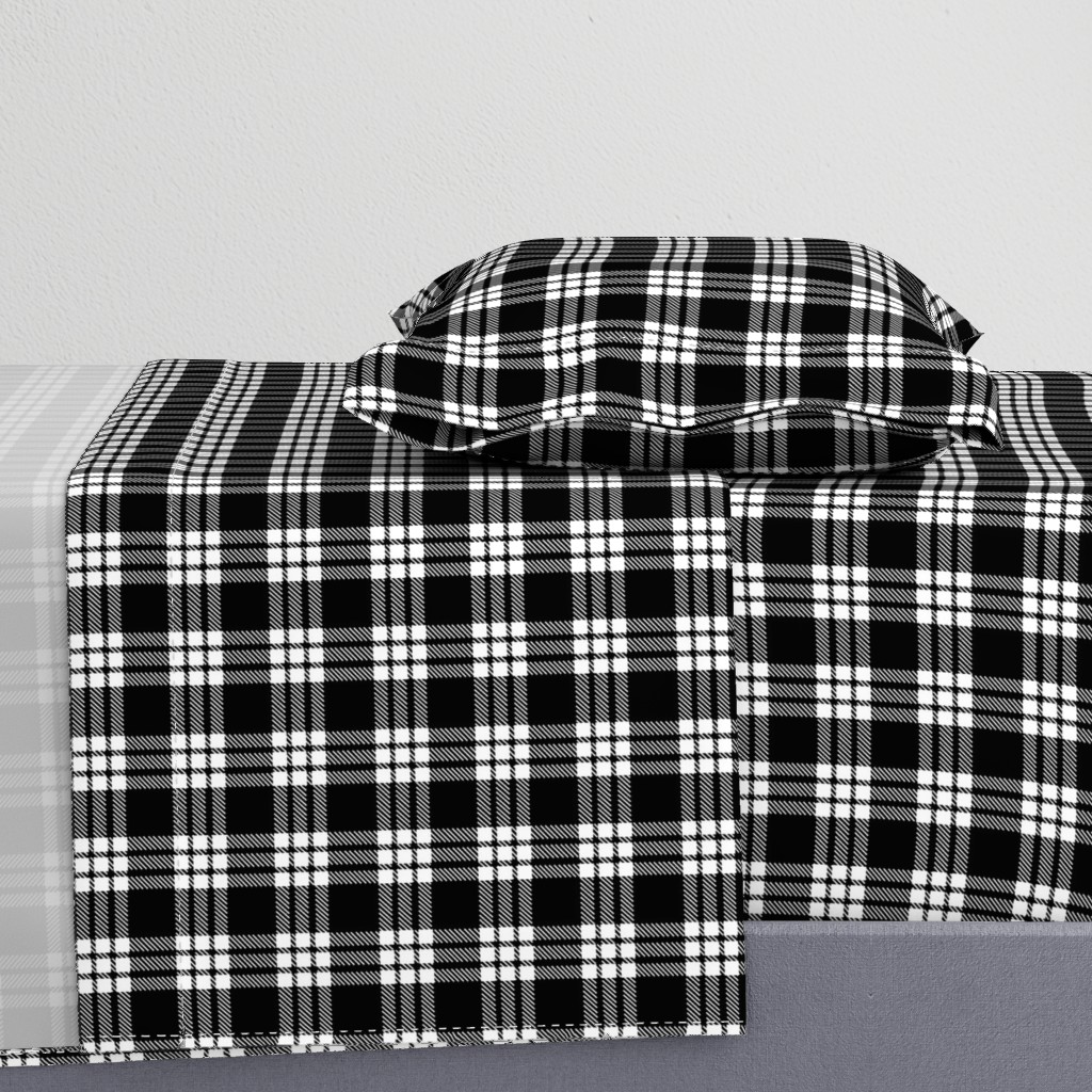 MacFarlane Black + White Tartan Modern