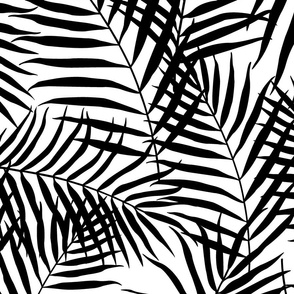 Palm Print Black on White