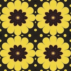 Flower Power in Yellow and Black