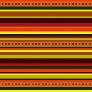 BN11 - Narrow Variegated Stripes in Brown - Orange - Red - Yellow - Green - crosswise