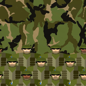 Camoflauge Army Men on Camoflauge