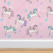 3 Pegasus winged unicorns pegacorns glitter sparkles stars universe galaxy sky purple blue violet pink gems jewels diamonds topaz hearts amethyst crystals kawaii adorable cute horses pony ponies wings  