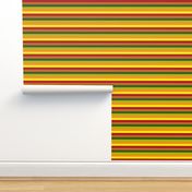 BN11 - Summer Romp Stripes in Red - Orange - Yellow - Green 