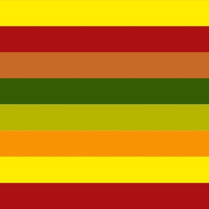 BN11 - Summer Romp Stripes in Red - Orange - Yellow - Green 