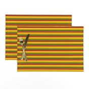 BN11 - Narrow Summer Romp Stripes in Red - Orange - Yellow - Green 