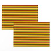 BN11 - Narrow Summer Romp Stripes in Red - Orange - Yellow - Green 