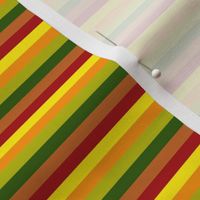 BN11 - Narrow Summer Romp Stripes in Red - Orange - Yellow - Green 