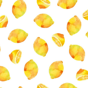 Watercolour lemons watercolour fruits