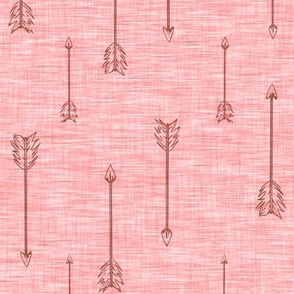 Arrows on Linen - pink (Little lady)