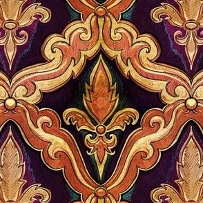 fleur de lis damask