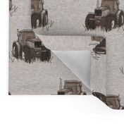 3.5” Old Tractors - Soft brown