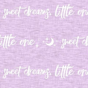 8” sweet Dreams Little One, linen - orchid