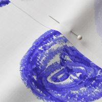 jumbo oil pastel scribble dots in lavender blue 