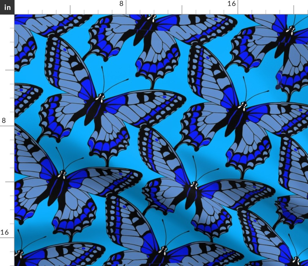 Butterflies Blue on Blue