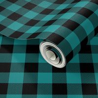 1" scale - dark teal and black plaid C18BS