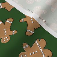 gingerbread man cookie  toss on pine 