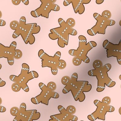 gingerbread man cookie  toss on pink