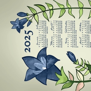 German 2024 Calendar, Monday / Gentian