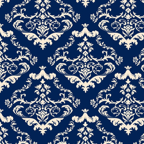 blue damask