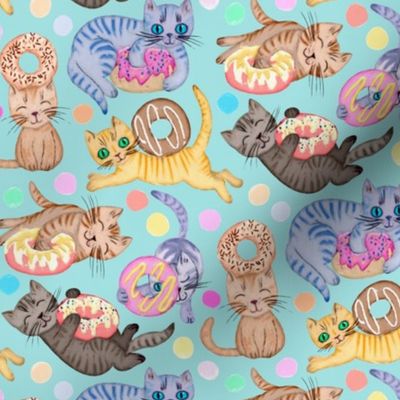 Sprinkles on Donuts and Whiskers on Kittens light blue background - small