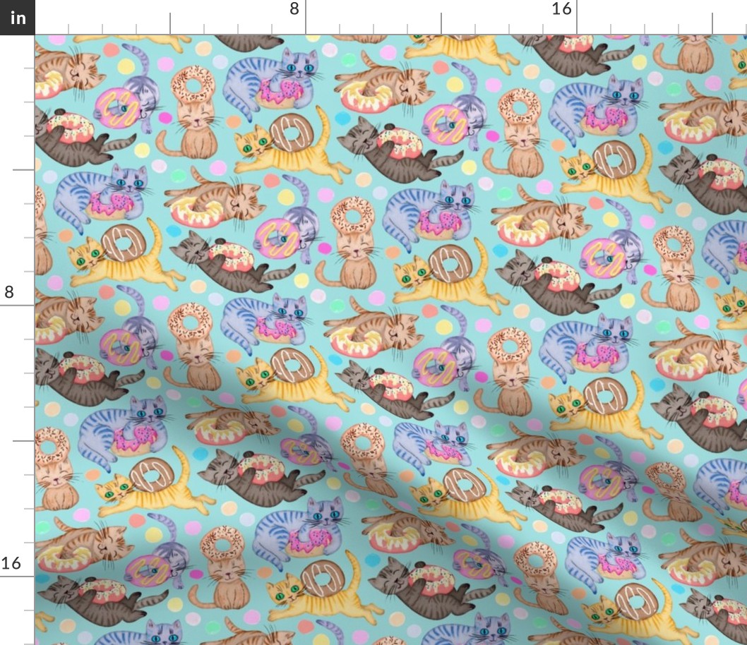 Sprinkles on Donuts and Whiskers on Kittens light blue background - small