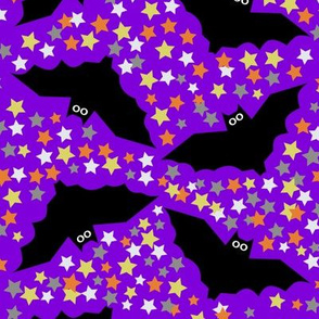 Bats enough! Bats and stars on purple