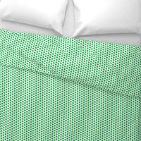 Medium Green Dot on White  FS Grass Polka Dot