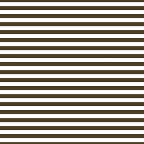 FS Cocoa Brown and White Half Inch Stripe