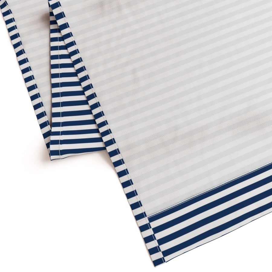 Navy Blue and White Half Inch Stripes FS Admiral Blue Navy