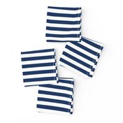 Navy Blue and White Half Inch Stripes FS Admiral Blue Navy