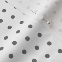 Grey Dot on White FS Steel Grey Gray Polka Dot