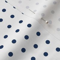 Small Navy Dot on White FS Admiral Navy Blue Polka Dot