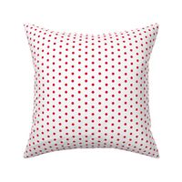 Red Polka Dots on White FS Cherry Red Dots