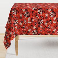 victorian floral | red