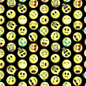 Emojis on black without poop emoji