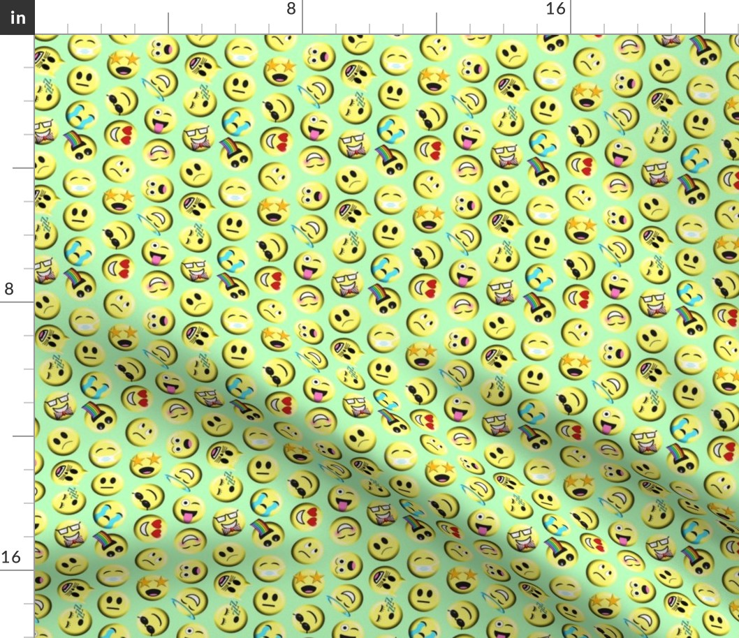 Emojis on green without poop emoji