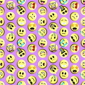 Emojis on purple without poop emoji