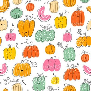 Funny pumpkins pattern