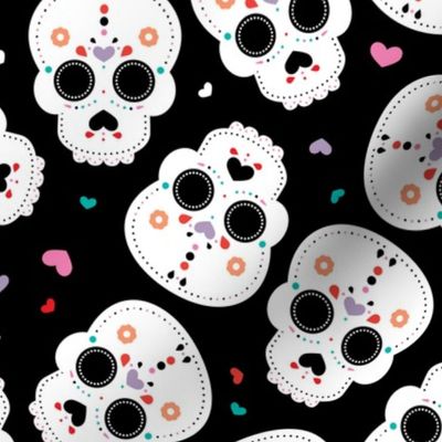 Mexican sugar skulls dia de los muertos skull halloween kids girls LARGE