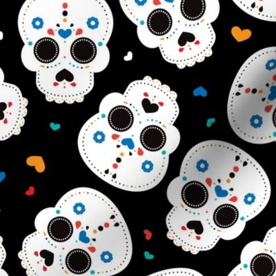 Mexican sugar skulls dia de los muertos skull halloween kids boys LARGE