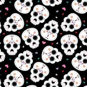 Mexican sugar cranium skulls dia de los muertos skull halloween kids girls