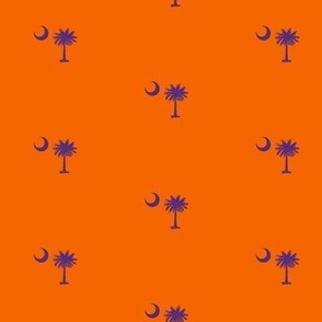 South Carolina Flag, Palmetto Moon, SOUTH CAROLINA, Orange and Purple Clemson