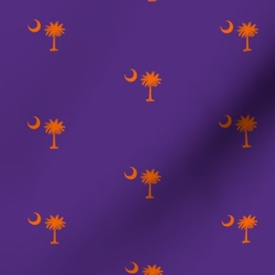 SC Flag Palmetto Moon Clemson Purple Orange SOUTH CAROLINA